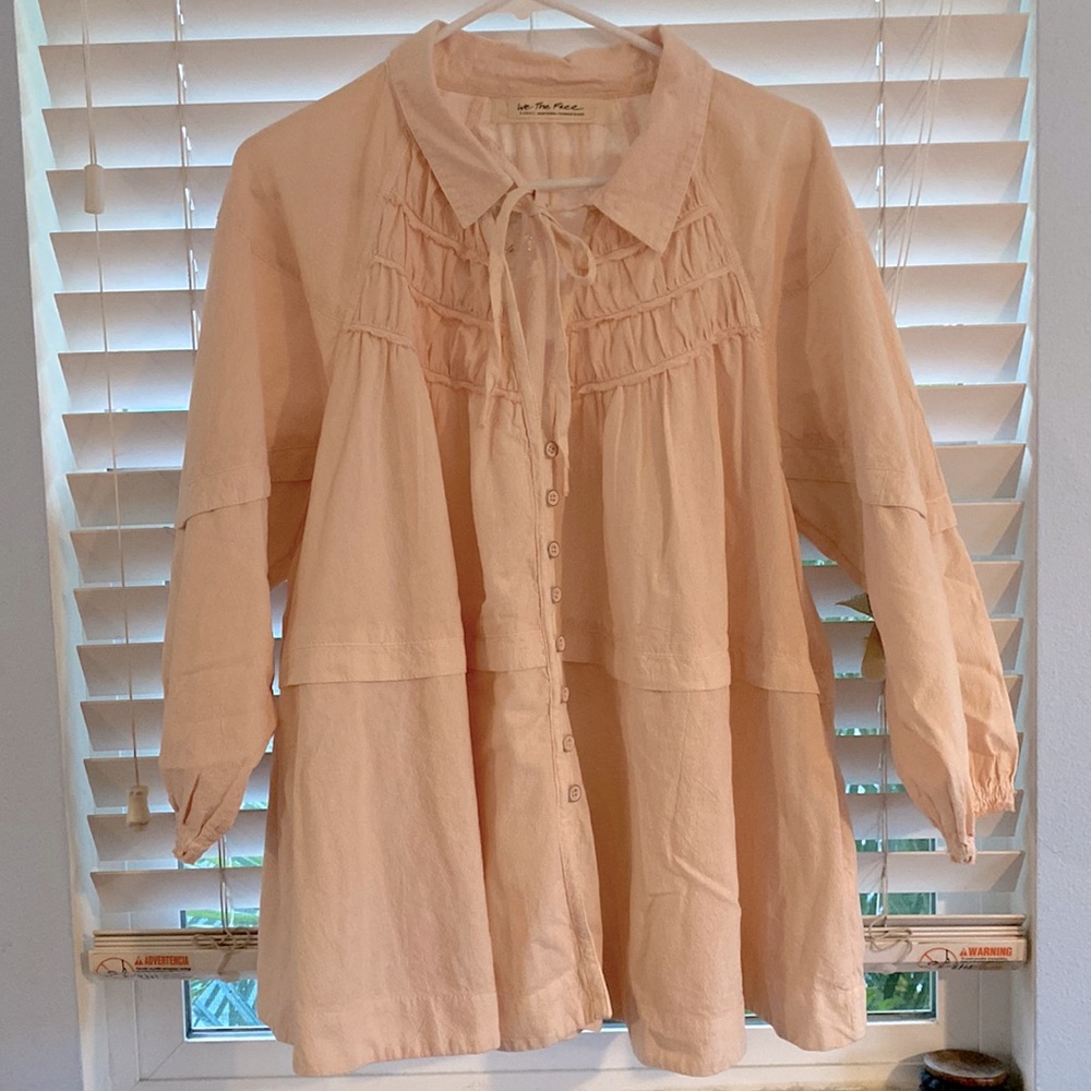 Free people babypink blouse oversized